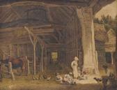 HILLS Robert A Rustic Family In A Barn (illustrated); Ruins Of Dover Priory HILLS Robert A Rustic Family In A Barn (illustrated); Ruins Of Dover Priory