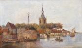 HILVERDINK Johannes Holländische Uferlandschaft HILVERDINK Johannes Holländische Uferlandschaft
