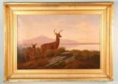 HINCKLEY Thomas Hewer Deer In Landscape HINCKLEY Thomas Hewer Deer In Landscape