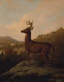 HINCKLEY Thomas Hewer Deer In Landscape HINCKLEY Thomas Hewer Deer In Landscape