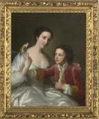 HOARE OF BATH William Portrait Of Elizabeth Hamilton, Later Countess Of Warwick (1720– 1800), And Her Brother William Hamilton (1730–1803), The Eldest Daughter And Youngest Son Of Lord Archibald Hamilton HOARE OF BATH William Portrait Of Elizabeth Hamilton, Later Countess Of Warwick (1720– 1800), And Her Brother William Hamilton (1730–1803), The Eldest Daughter And Youngest Son Of Lord Archibald Hamilton