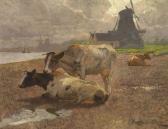 HOCHMANN Franz Gustav Kühe In Holländischer Landschaft HOCHMANN Franz Gustav Kühe In Holländischer Landschaft