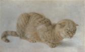 HOFFMANN Hans A Crouching Cat HOFFMANN Hans A Crouching Cat