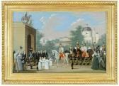 HOFMEISTER WERKSTATT Carl Ludwig Museale Bilderuhr "triumphzug Franz I. Nach Seinem Sieg Über Napoleon" HOFMEISTER WERKSTATT Carl Ludwig Museale Bilderuhr "triumphzug Franz I. Nach Seinem Sieg Über Napoleon"