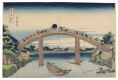 HOKUSAI Katsushika A View Of Mt. Fuji Beneath The Mannen Bridge In Fukagawa HOKUSAI Katsushika A View Of Mt. Fuji Beneath The Mannen Bridge In Fukagawa
