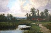 HOLDSWORTH E. Figures By A Lake In The Country HOLDSWORTH E. Figures By A Lake In The Country