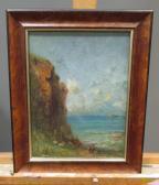 HOLLAND Sebastopol Samuel Coastal Landscape With Cliffs, And Walkers On A Track HOLLAND Sebastopol Samuel Coastal Landscape With Cliffs, And Walkers On A Track