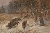 HOLM Wilhelm Lorens Wildschweine Im Winterwald HOLM Wilhelm Lorens Wildschweine Im Winterwald