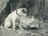 HOLMES George Augustus Terrier With Chicks HOLMES George Augustus Terrier With Chicks