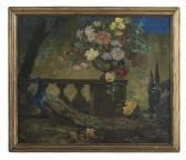 HOLT Geoffrey Still Life With A Peacock, On A Terrace HOLT Geoffrey Still Life With A Peacock, On A Terrace