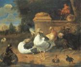 HONDECOETER de Melchior Canards Et Poules Dans Un Parc HONDECOETER de Melchior Canards Et Poules Dans Un Parc