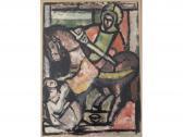 HONE Evie Sydney St Martin Of Tours: Design For A Stained Glass Panel HONE Evie Sydney St Martin Of Tours: Design For A Stained Glass Panel