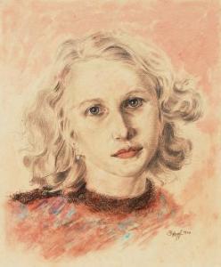 Eduard Hopf - Frauenportrait