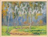 HOSSFELD Rudolf Landschaft Mit Birken HOSSFELD Rudolf Landschaft Mit Birken