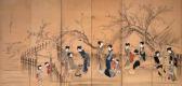 HOTEI GOSEI Beauties At A Teahouse Under A Flowering Plum HOTEI GOSEI Beauties At A Teahouse Under A Flowering Plum