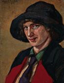 HOUBOLT Eduard Dame Met Zwarte Hoed HOUBOLT Eduard Dame Met Zwarte Hoed