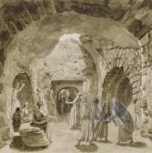 HOUEL Jean Pierre Louis L. Femmes Dans Une Grotte Ouverte Vers Le Ciel HOUEL Jean Pierre Louis L. Femmes Dans Une Grotte Ouverte Vers Le Ciel