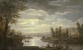 HUÉ Jean-François Pêcheurs Relevant Des Filets Au Clair De Lune HUÉ Jean-François Pêcheurs Relevant Des Filets Au Clair De Lune