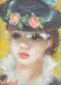 HULDAH Cherry Jeffe Girl In A Yellow Hat HULDAH Cherry Jeffe Girl In A Yellow Hat