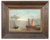 HULK Abraham I Sailing Ships In A Calm; And Sailing Ships In A Choppy Sea HULK Abraham I Sailing Ships In A Calm; And Sailing Ships In A Choppy Sea
