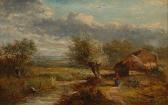 HULK Abraham II Landschaft Mit Fluss Und Frau Von Hütten HULK Abraham II Landschaft Mit Fluss Und Frau Von Hütten