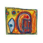 HUNDERTWASSER Friedensreich Fenster Im Regentropfen HUNDERTWASSER Friedensreich Fenster Im Regentropfen