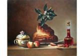 HUNNISETT ALAN Still Life Study Of Bread, Fruit HUNNISETT ALAN Still Life Study Of Bread, Fruit