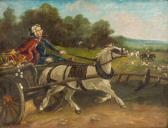 HUNT Charles Lady On Running Wagon HUNT Charles Lady On Running Wagon