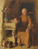 HUNT William Henry A Monk Sitting In His Cell Reading HUNT William Henry A Monk Sitting In His Cell Reading