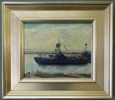 HUTCHISON Ellen W World War I Navy Ship With Colorful Flags HUTCHISON Ellen W World War I Navy Ship With Colorful Flags