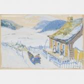 HUTCHISON Frederick William Horse, Sleigh And Habitant House, Winter HUTCHISON Frederick William Horse, Sleigh And Habitant House, Winter
