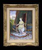 HUTSCHENREUTHER C.M. Boy In A Victorian Interior HUTSCHENREUTHER C.M. Boy In A Victorian Interior