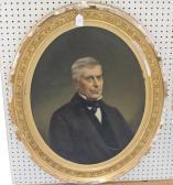 Huttey J.F. Oval Portrait Of A Gentleman Huttey J.F. Oval Portrait Of A Gentleman