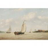 HUYGENS Johannes Sailing Boats In An Estuary HUYGENS Johannes Sailing Boats In An Estuary