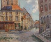HUYGENS Léon City View With Figure HUYGENS Léon City View With Figure