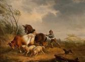 huyt a. Bauernjunge Mit Weidevieh Auf Der Flucht Vor Dem Gewitter huyt a. Bauernjunge Mit Weidevieh Auf Der Flucht Vor Dem Gewitter