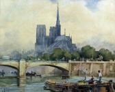 HYAMS William Looking Across The River Gauche Towards Notre Dame HYAMS William Looking Across The River Gauche Towards Notre Dame