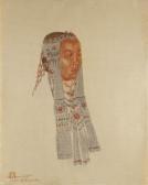 IACOVLEFF Alexander Evgenevich Portrait D'une Femme Mongole IACOVLEFF Alexander Evgenevich Portrait D'une Femme Mongole
