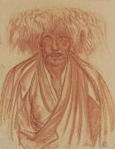 IACOVLEFF Alexander Evgenevich Portrait Of A Man Wearing A Telpek IACOVLEFF Alexander Evgenevich Portrait Of A Man Wearing A Telpek