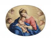 IL SASSOFERRATO Giovanni Battista Salvi The Madonna And Child With Angels IL SASSOFERRATO Giovanni Battista Salvi The Madonna And Child With Angels