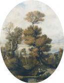 IMER Édouard Auguste Herbstliche Bachlandschaft Mit Rastendem Paar IMER Édouard Auguste Herbstliche Bachlandschaft Mit Rastendem Paar