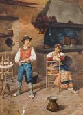 INDONI Filippo Due Giovani Popolani Conversano In Cucina INDONI Filippo Due Giovani Popolani Conversano In Cucina