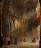 ISABEY Eugene Louis Gabriel The Interior Of St Martin's Cathedral With Ypres ISABEY Eugene Louis Gabriel The Interior Of St Martin's Cathedral With Ypres