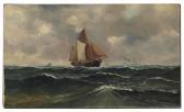 JAARSMA Haaike Abraham Maritime Scene With Sailing Vessels And Steam Ship In The Background JAARSMA Haaike Abraham Maritime Scene With Sailing Vessels And Steam Ship In The Background