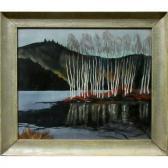 JACKSON COUCILL WALTER Lake Scene With Birch Reflections JACKSON COUCILL WALTER Lake Scene With Birch Reflections