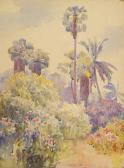 JACKSON Lesley, Leslie E. Tropical Island Scene JACKSON Lesley, Leslie E. Tropical Island Scene