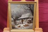 JACOBI A.A. Feeding Sheep In Winter JACOBI A.A. Feeding Sheep In Winter
