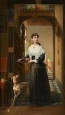 JACOBS François Jeune Femme Au Plateau De Fruits JACOBS François Jeune Femme Au Plateau De Fruits