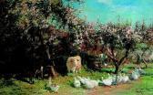 JACQUE Charles Emile Kühe Und Schnatternde Gänseschar. JACQUE Charles Emile Kühe Und Schnatternde Gänseschar.