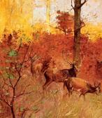 JAMBOR Lajos, Louis Deers In The Autumn Forest JAMBOR Lajos, Louis Deers In The Autumn Forest